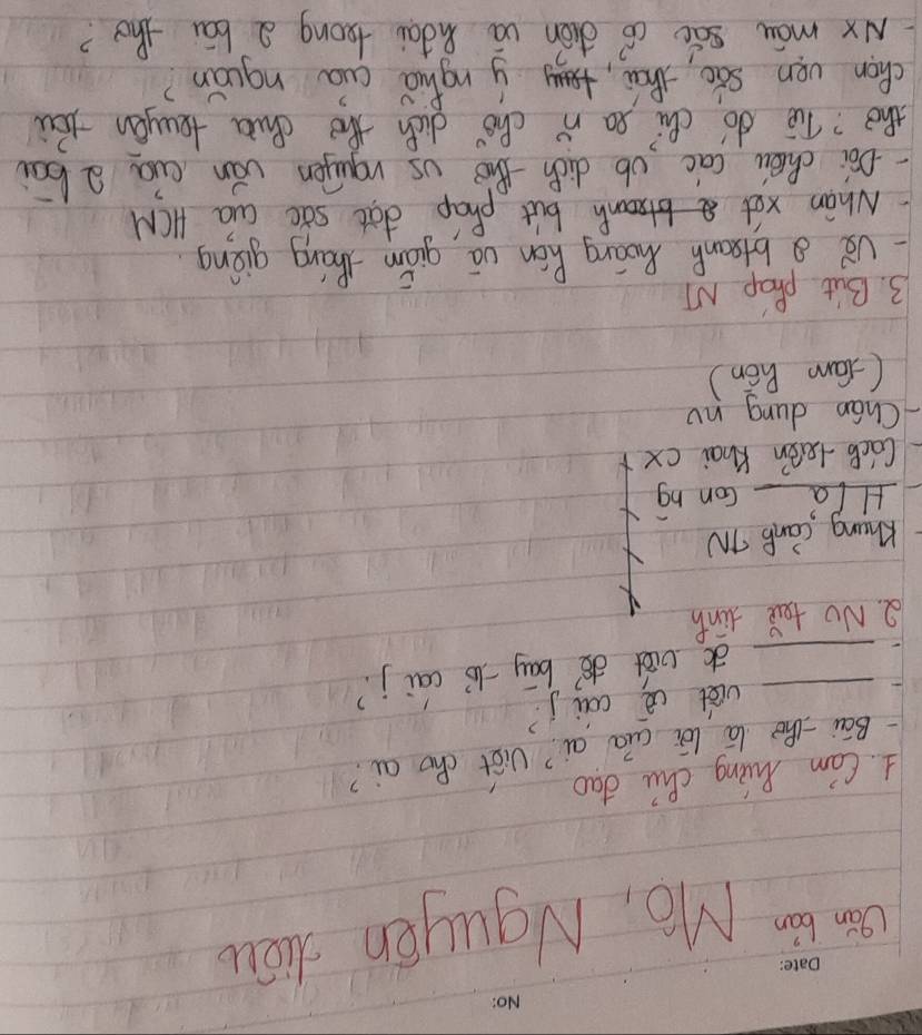 uin bin Mo, Nguyen diow 
1. Cam Quing chu dao 
Bāi -the lā l (ia ai? vist (ho ai? 
vest cè caij? 
__xvt d bāy lò caij? 
2. No teve tinh 
Khang CánB TN 
H Ia _con ng 
lacb teien Khai cx 
Chán dung no 
(la Bón ) 
3. But phap M 
U bteanh Boāng hán vá giām tháng gièng. 
Nhan xet 
but phap dà sǎe wá HCM 
-Dói chéi cac ob dich thǒ us vaugen ván cia a bāi 
the? Te dó chi ea n chó dich the chuā tewgén tói 
chon ven sǎc, thai, ynghiǔ aià nquán? 
Nx máu sác cǒ dén vá Bdai leong a bāi the?