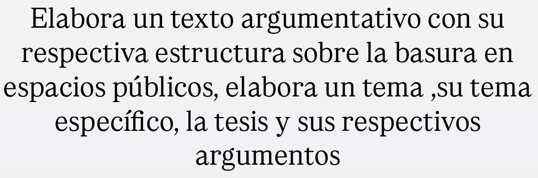 Resuelto:Elabora un texto argumentativo con su respectiva estructura ...