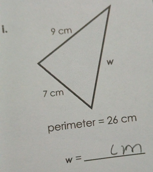 perimeter
w=
_