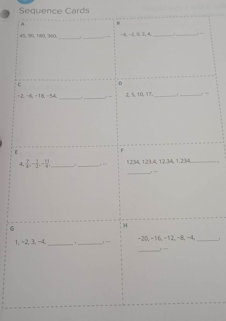 Sequence Cards
E
`,
G
1