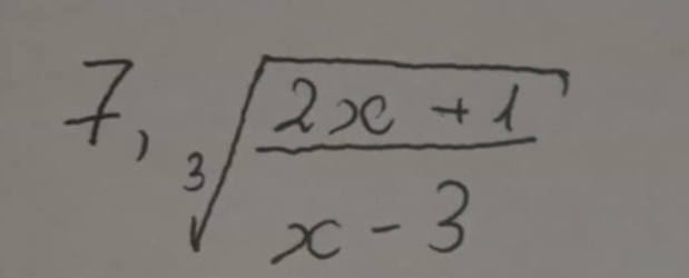 sqrt[3](frac 2x+1)x-3