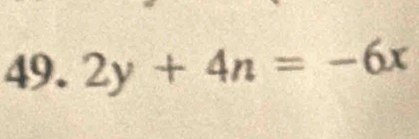 2y+4n=-6x