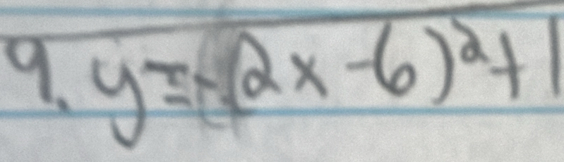 y=(2x-6)^2+1