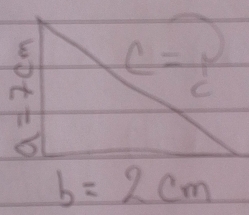 c= √
b=2cm