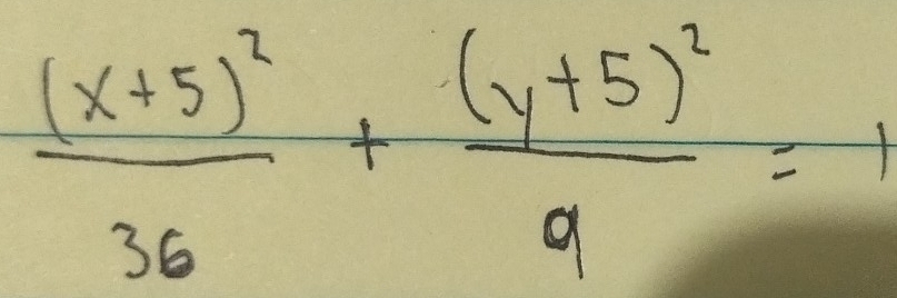 frac (x+5)^236+frac (y+5)^29=1