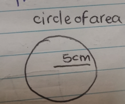 circle of area