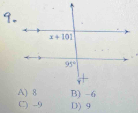 C) -9 D) 9