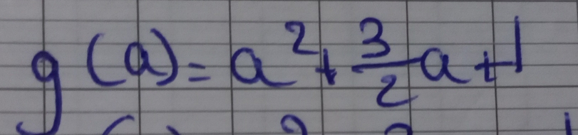 g(a)=a^2+ 3/2 a+1