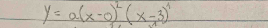 y=a(x-0)^2(x-3)^1