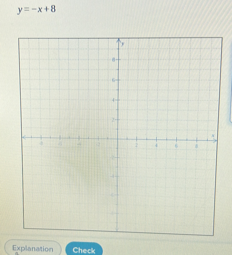 y=-x+8
Explanation Check