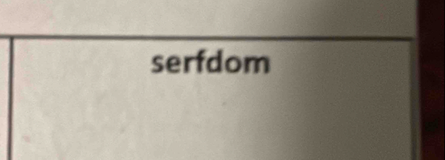 serfdom