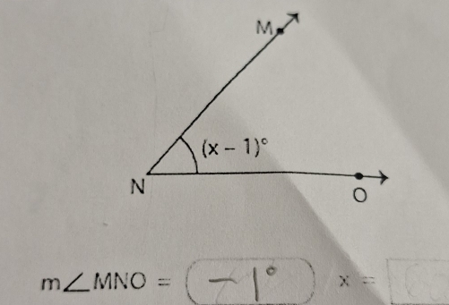 m∠ MNO=(- x=