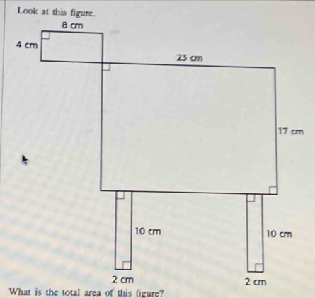 What is the total area of this figure?