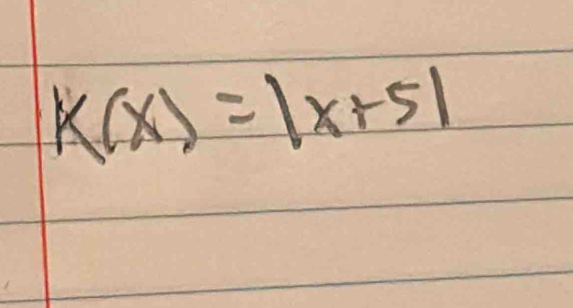 k(x)=|x+5|