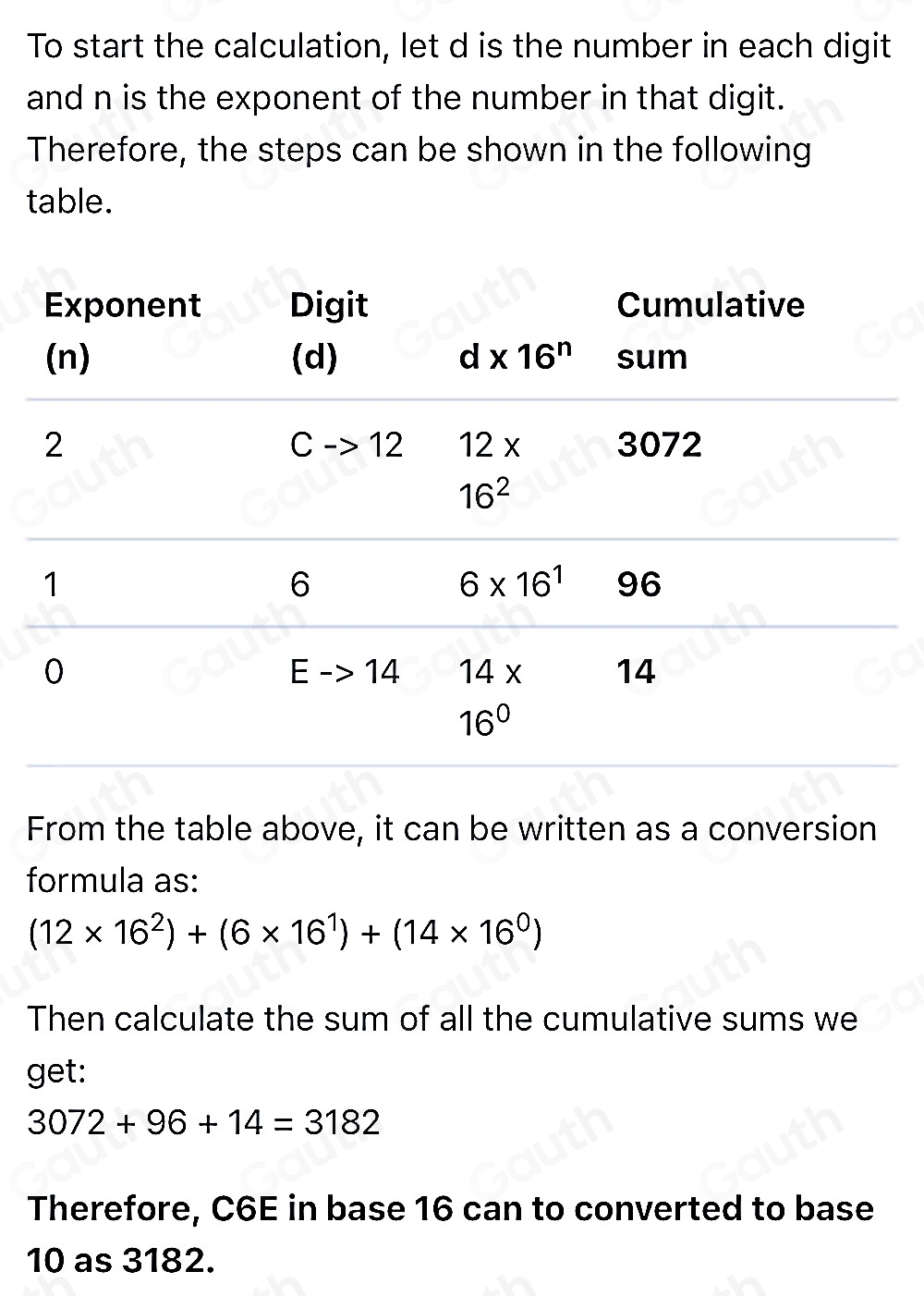 Solved write c6e sixteen in the base ten system c6e sixteen math 