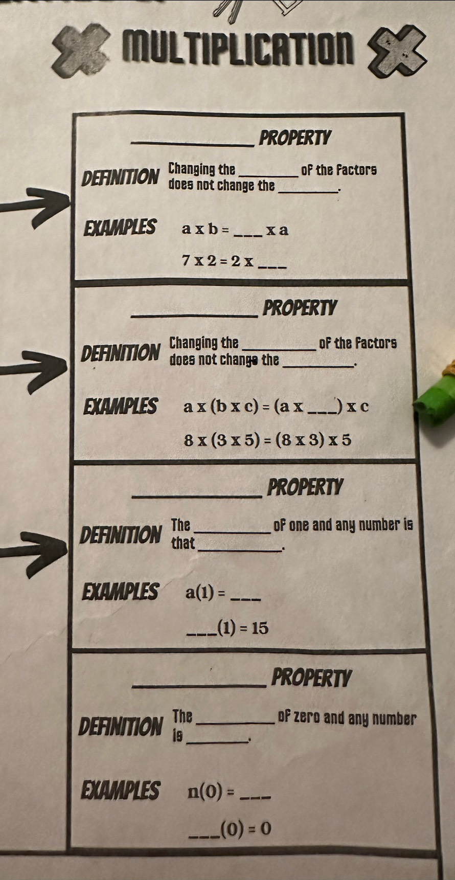 MULTIPLICATION
r