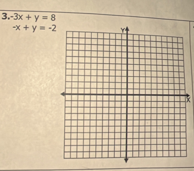 -3x+y=8
-x+y=-2
X