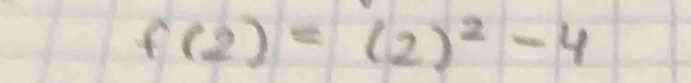 f(2)=(2)^2-4