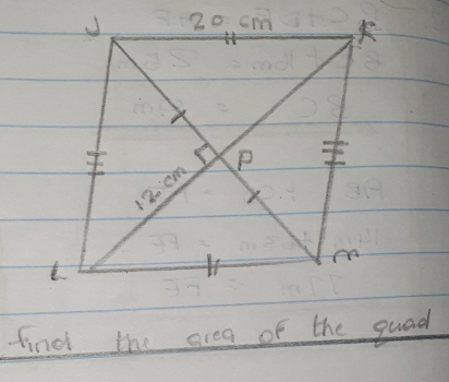 find the area of the guad