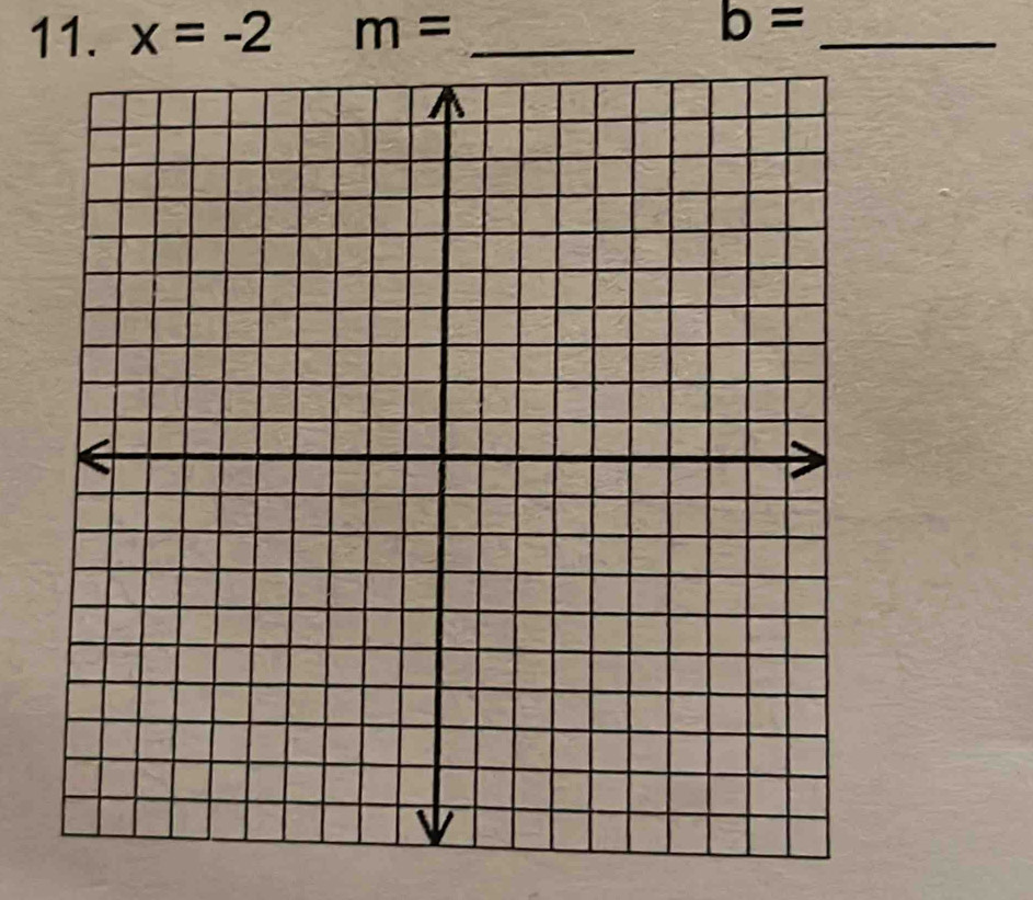 x=-2 m= _ b= _