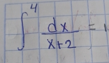 ∈t^4_x+2 dx/x+2 =1