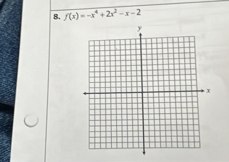 f(x)=-x^4+2x^2-x-2