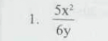  5x^2/6y 