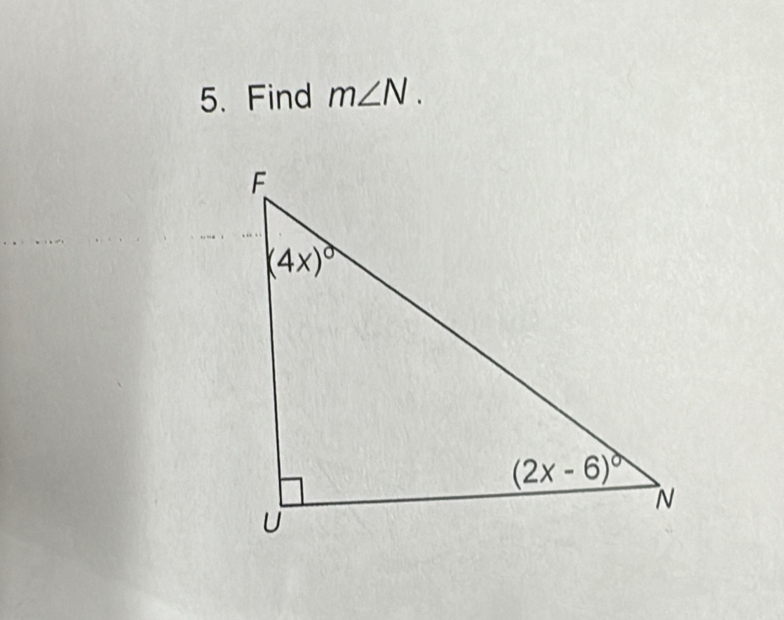 Find m∠ N.