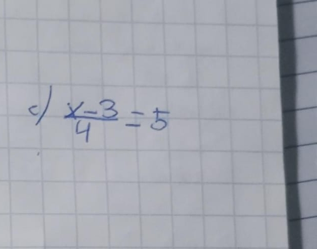  (x-3)/4 =5