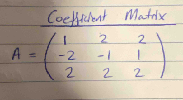 Coefihent Matrx