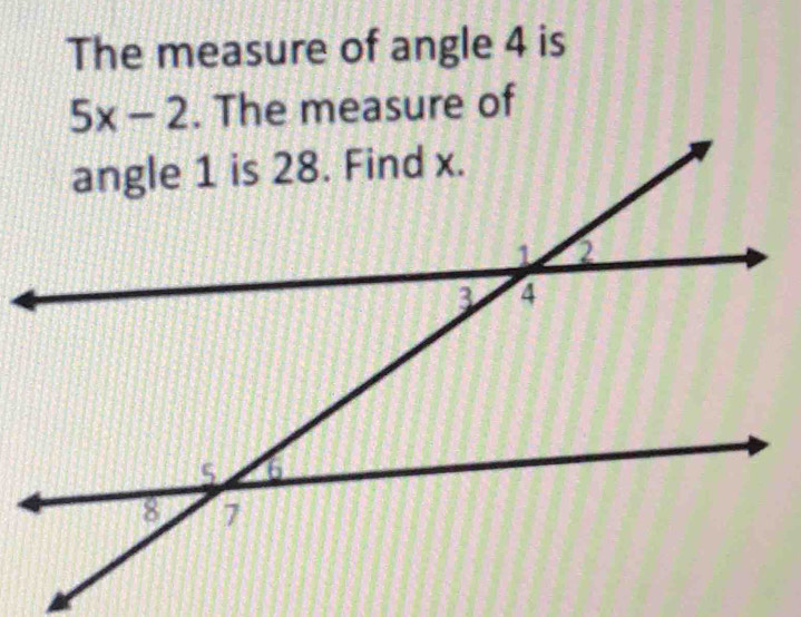 The measure of angle 4 is