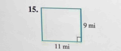 In Exercises 15-18, determine (a) the area and (b) the 
perimeter of the figure.