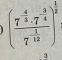 (frac 7^(-frac 4)3· 7^(-frac 3)47^(-frac 1)12)^ 1/2 
3