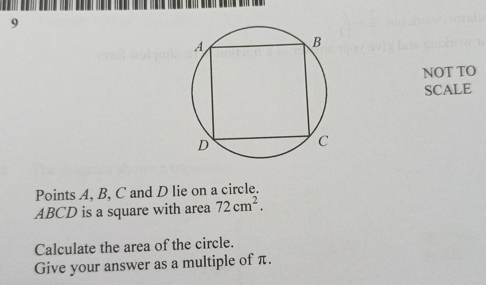 Solved: NOT TO SCALE Points A, B, C and D lie on a circle. ABCD is a ...