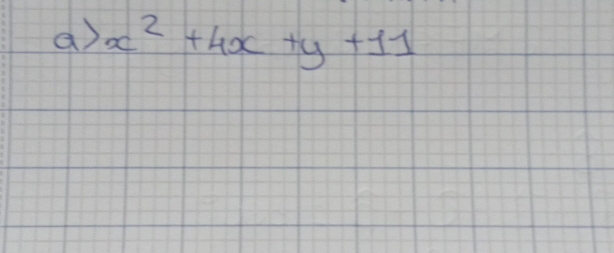 a>x^2+4x+y+11