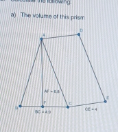 The volume of this prism