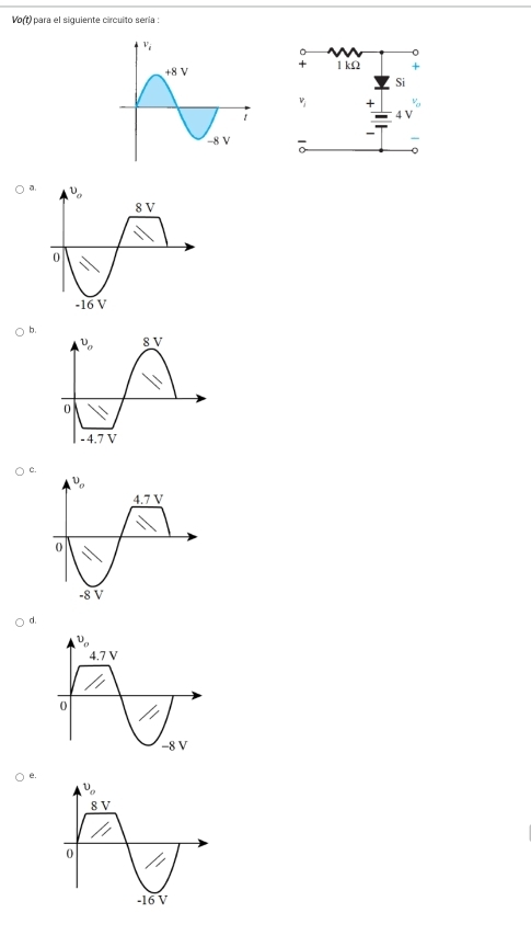 Vo(t) para el siguiente circuito seria
d.