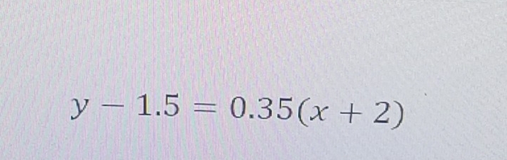 y-1.5=0.35(x+2)