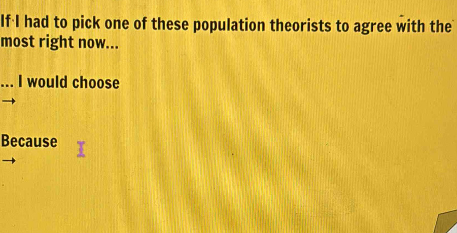 If I had to pick one of these population theorists to agree with the
most right now...
... I would choose
Because