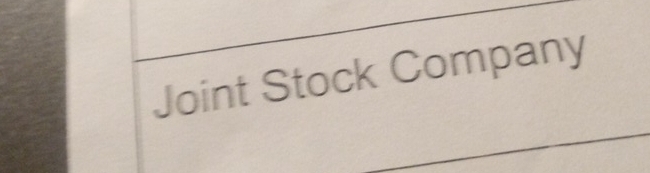 Joint Stock Company