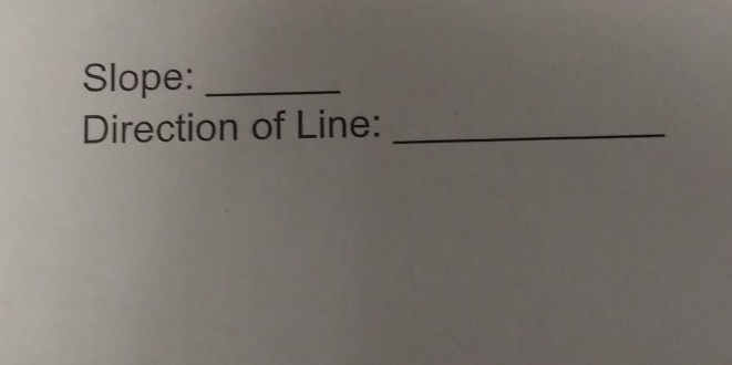 Slope:_ 
Direction of Line:_