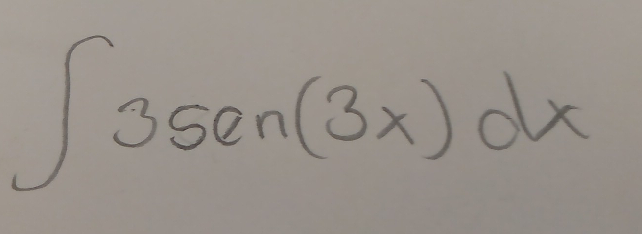 ∈t 3sin (3x)dx