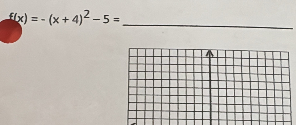 f(x)=-(x+4)^2-5=