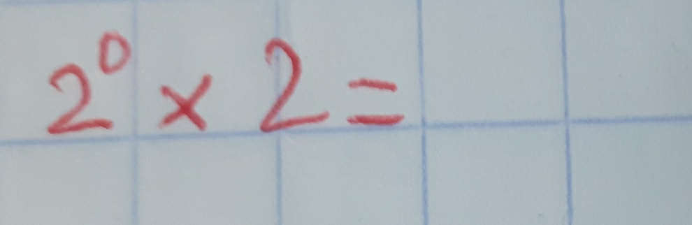 2^0* 2=