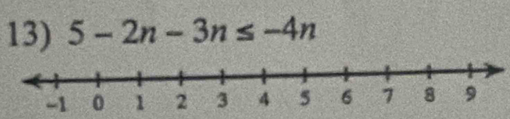 5-2n-3n≤ -4n