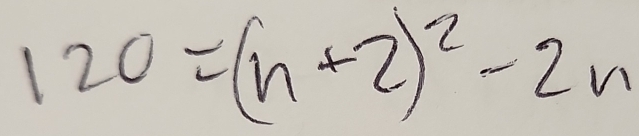 120=(n+2)^2-2n