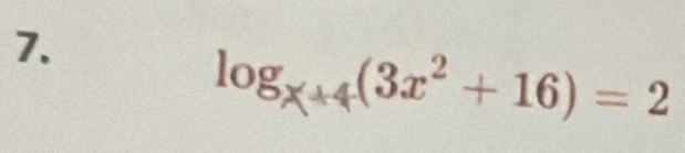 log _x+4(3x^2+16)=2