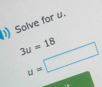 Solve for u.