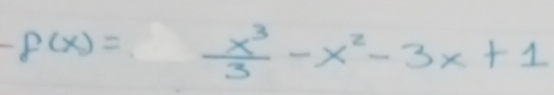 -f(x)= x^3/3 -x^2-3x+1