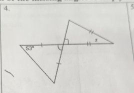 5
x
53°